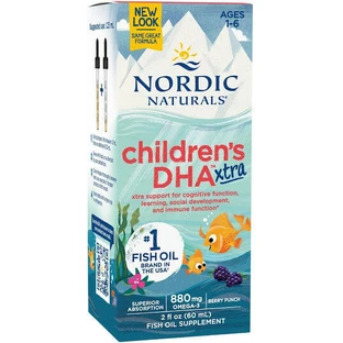 Nordic Naturals Дитячий риб'ячий жир DHA Xtra підходить для дітей 880мг 60мл Чорниця