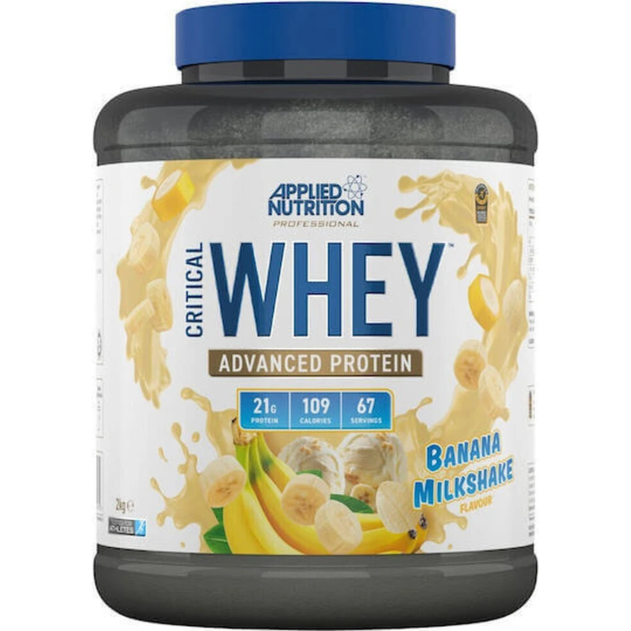 Прикладне харчування Critical Whey Protein Сироватковий протеїн без глютену зі смаком бананового молочного коктейлю 2 кг: ціни та характеристики