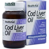 Health Aid Cod Liver Oil Масло печени трески подходит для детей 1000 мг 30 софтгелей неароматизированное