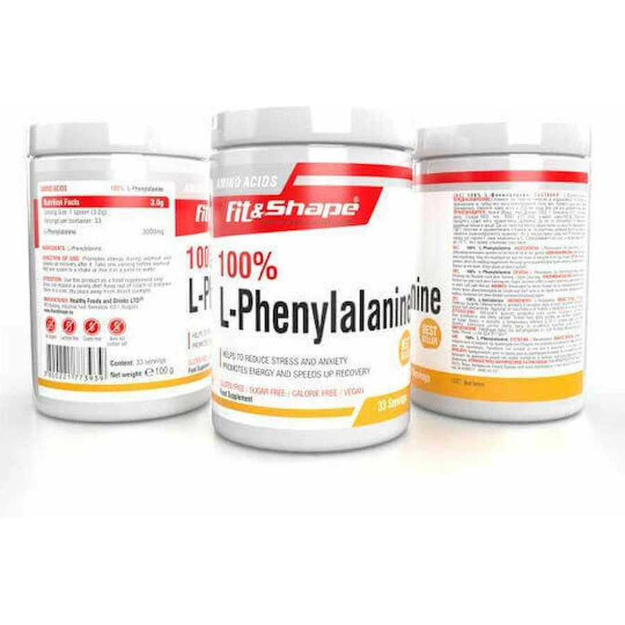 Fit & Shape 100% L-фенілаланін 100гр без смаку: ціни та характеристики