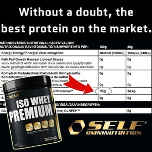 Self Omninutrition Iso Whey Premium Органічний сироватковий протеїн Сироватковий протеїн без глютену та лактози зі смаком білого шоколаду / полуниці 1 кг
