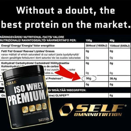 Self Omninutrition Iso Whey Premium Органічний сироватковий протеїн Сироватковий протеїн без глютену та лактози зі смаком білого шоколаду / полуниці 1 кг: ціни та характеристики