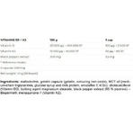 Nutrend Vitamins D3 + K2 Вітаміни для підтримки імунітету та здоров'я яєць 100 мг 90 капс.: ціни та характеристики