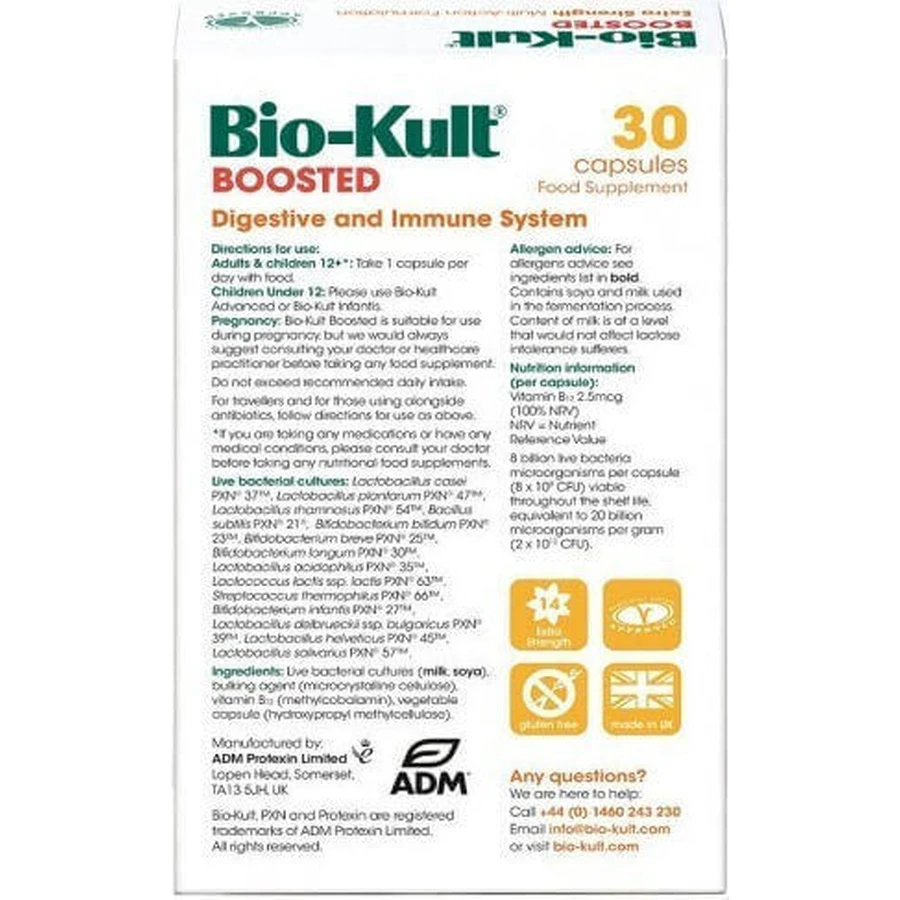 Bio-Kult Boosted Extra Strength Probiotic 30 капс: цены и характеристики