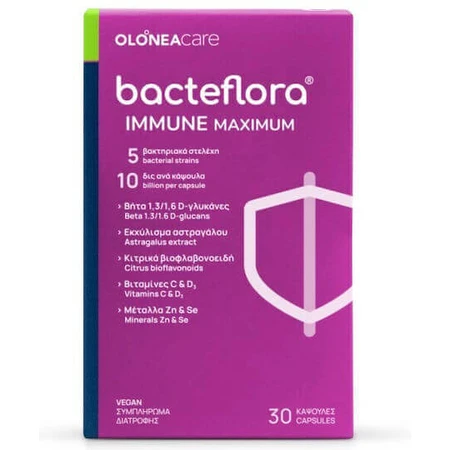 Olonea Bacteflora Immune Maximum Probiotic 30 растительных капсул: цены и характеристики
