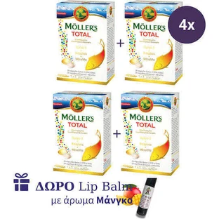 Moller's Total Fish Oil 4 x 7 softgels Mango