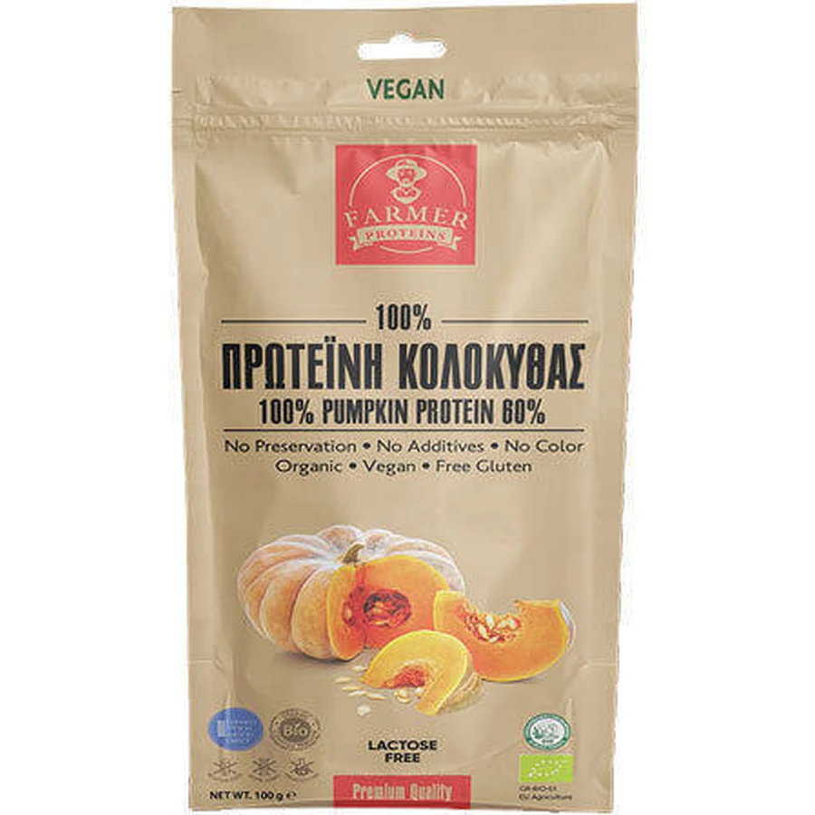 Farmer Proteins Тыквенный протеин Органический протеин без глютена и лактозы 100 гр.: цены и характеристики