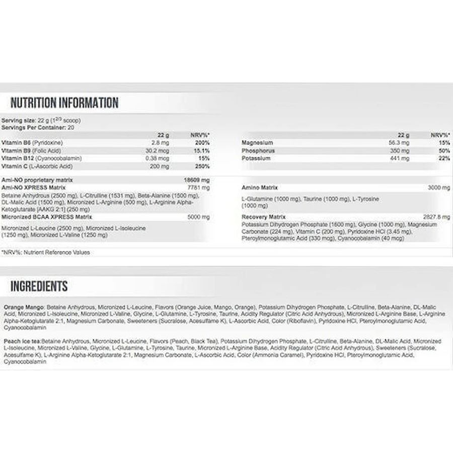Scitec Nutrition Ami-NO Xpress 440 гр Персиковый чай со льдом: цены и характеристики