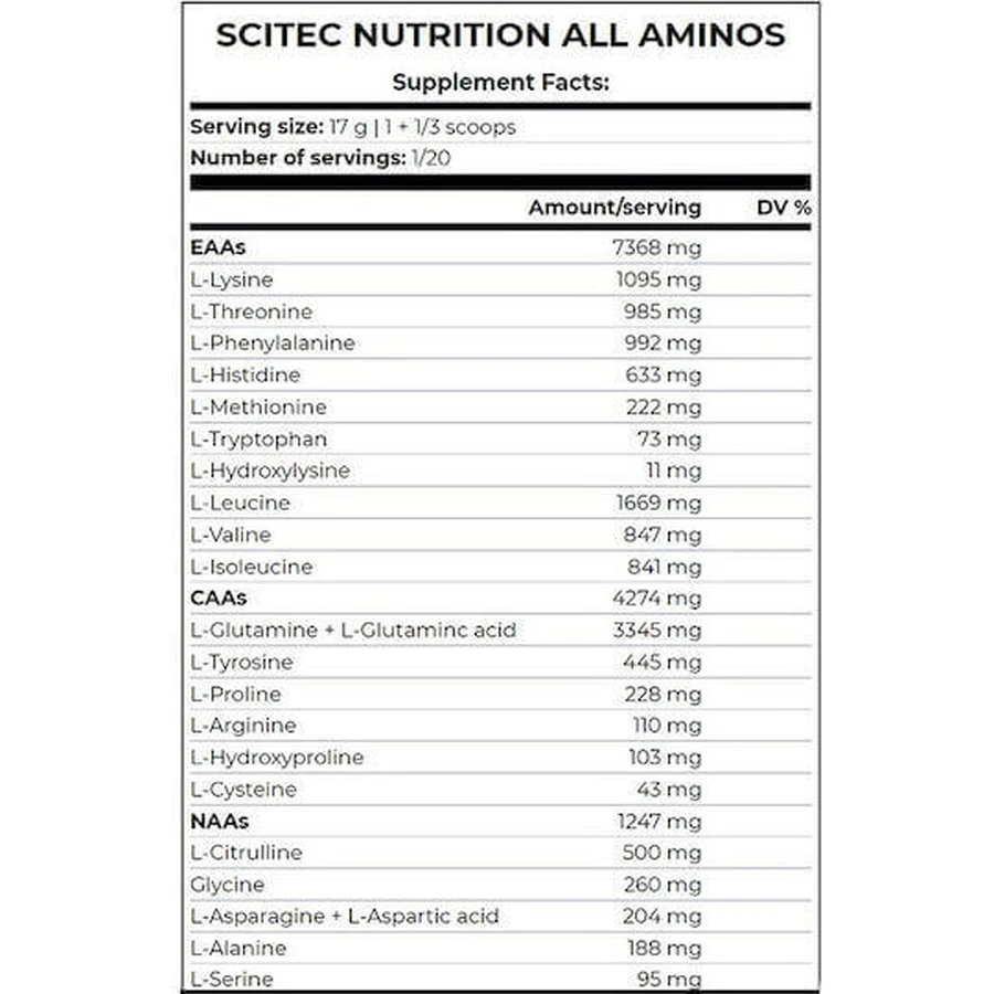 Scitec Nutrition All Aminos 340gr Mango: ціни та характеристики