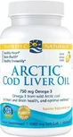 Nordic Naturals Arctic Cod Liver Oil Рыбий жир 750 мг 90 софтгелей Лимон