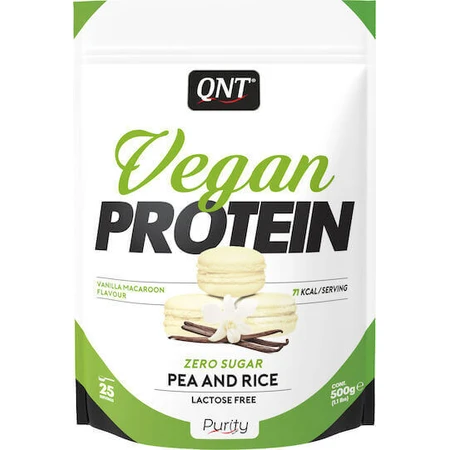 QNT Vegan Protein Gluten & Lactose Free Flavouroured Vanilla Macaroon 500gr: цены и характеристики