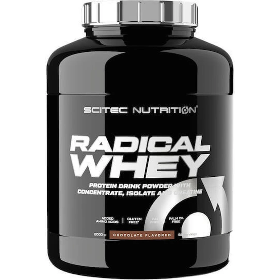 Scitec Nutrition Radical Whey Сироватковий протеїн з креатином без глютену зі смаком шоколаду 2 кг: ціни та характеристики