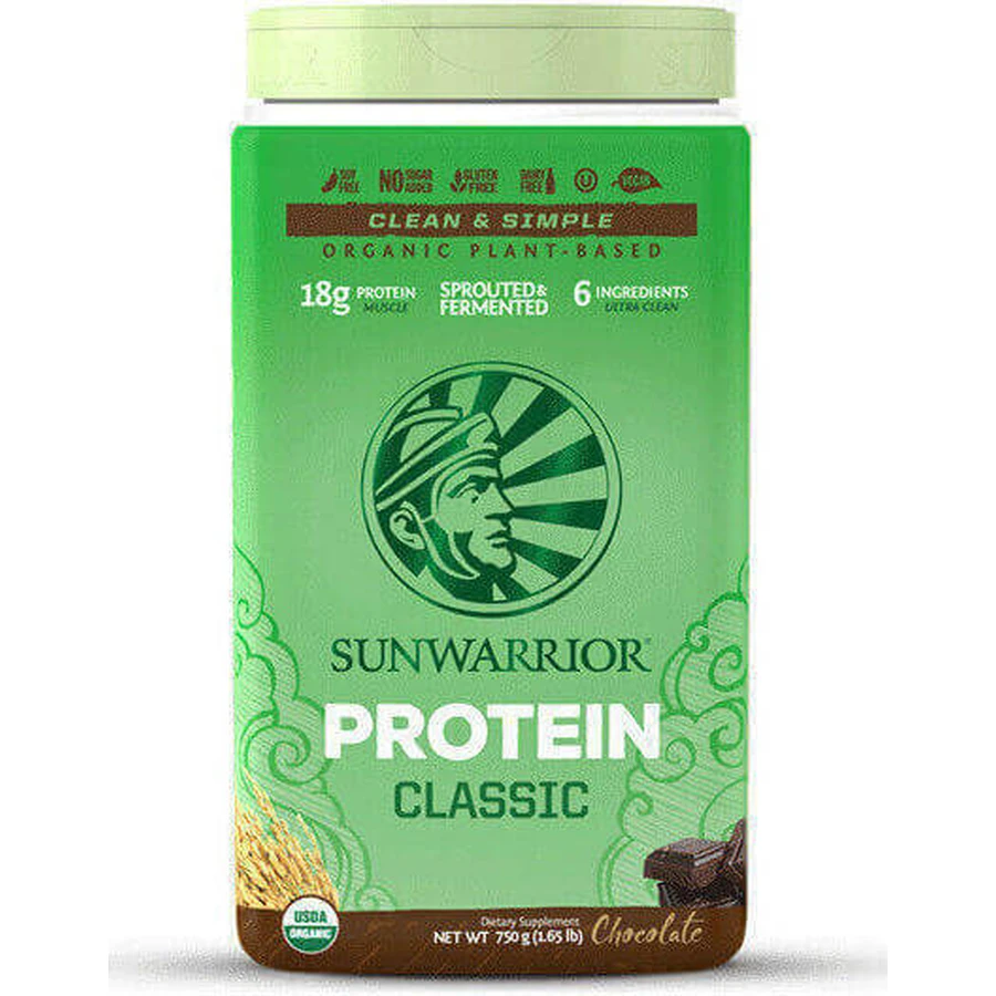 Sunwarrior Classic Chestnuts Organic Rice Gluten & Lactose Free Rice Protein with Chocolate Flavour 750gr: цены и характеристики