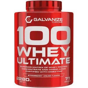 Galvanize Nutrition Chrome 100 Whey Сывороточный протеин со вкусом клубники со сливками 2,28 кг