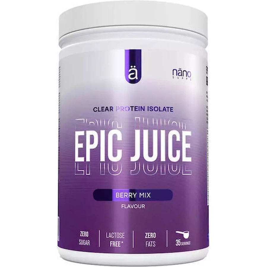 Nano Supps Epic Juice Epic Juice Clear Whey Whey Protein Lactose Free Flavoured Whey Whey Protein with Flavourished Mixed Berry Blend 875gr: цены и характеристики