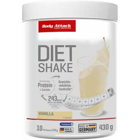 Диетический коктейль Body Attack с ванильным вкусом 430 гр.: цены и характеристики
