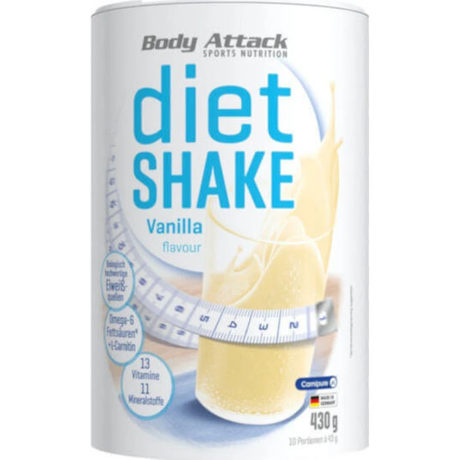 Диетический коктейль Body Attack с ванильным вкусом 430 гр.: цены и характеристики
