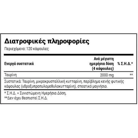Natural Doctor Таурин 500мг 120 капсул Natural - Натуральний - Натуральний: ціни та характеристики
