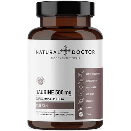 Natural Doctor Таурин 500мг 120 капсул Natural - Натуральний - Натуральний: ціни та характеристики