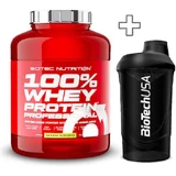 Scitec Nutrition 100% Whey Protein Professional 2350g Lemon Cheesecake & Biotech Usa Wave Shaker 600ml чорно-копчений Персоналізована упаковка