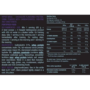 Biotech USA Hyper Mass с креатином без глютена со вкусом соленой карамели 4 кг