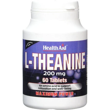 Health Aid L-Теанін 200 мг 60 таблеток без смаку: ціни та характеристики
