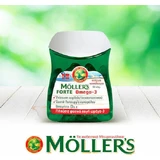 Moller's Forte Омега 3 печінка тріски та риб'ячий жир підходить для дітей 10 мг 60 капсул без смаку