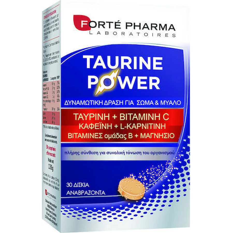Forte Pharma Энергия Таурина 30 табл. 30 неароматизированных шипучих таблеток: цены и характеристики