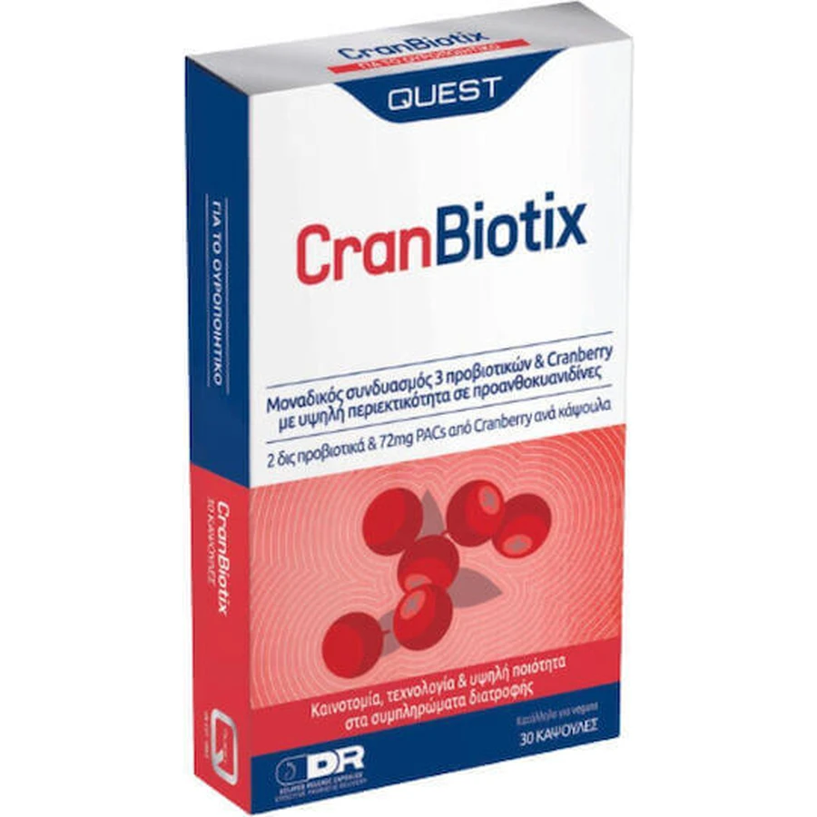 Quest Cran Biotix Probiotic 30 капс: цены и характеристики