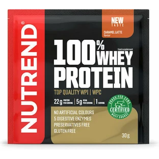 Nutrend 100% сироватковий протеїн Nutrend 100% сироватковий протеїн без глютену зі смаком карамельного лате 30гр
