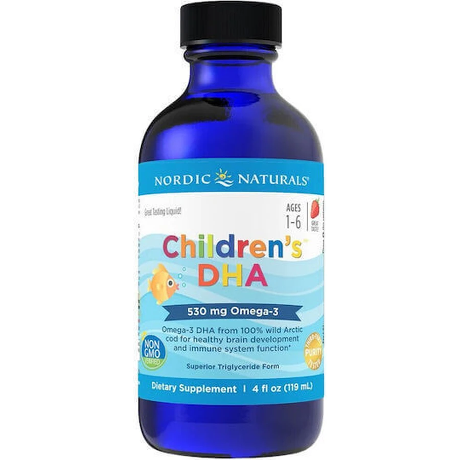 Nordic Naturals Детский рыбий жир Dha 530 мг 119 мл Клубника: цены и характеристики