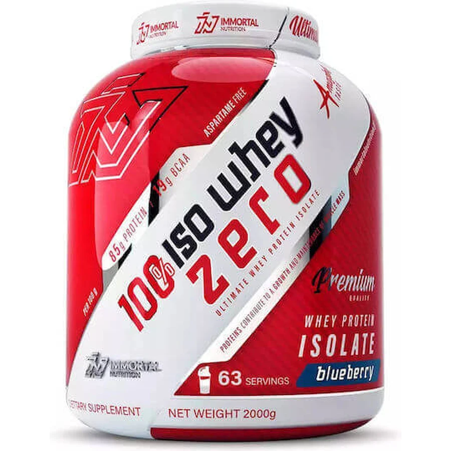 Immortal Nutrition 100% Iso Whey Zero Whey Protein Безлактозный сывороточный протеин со вкусом черники 2 кг: цены и характеристики