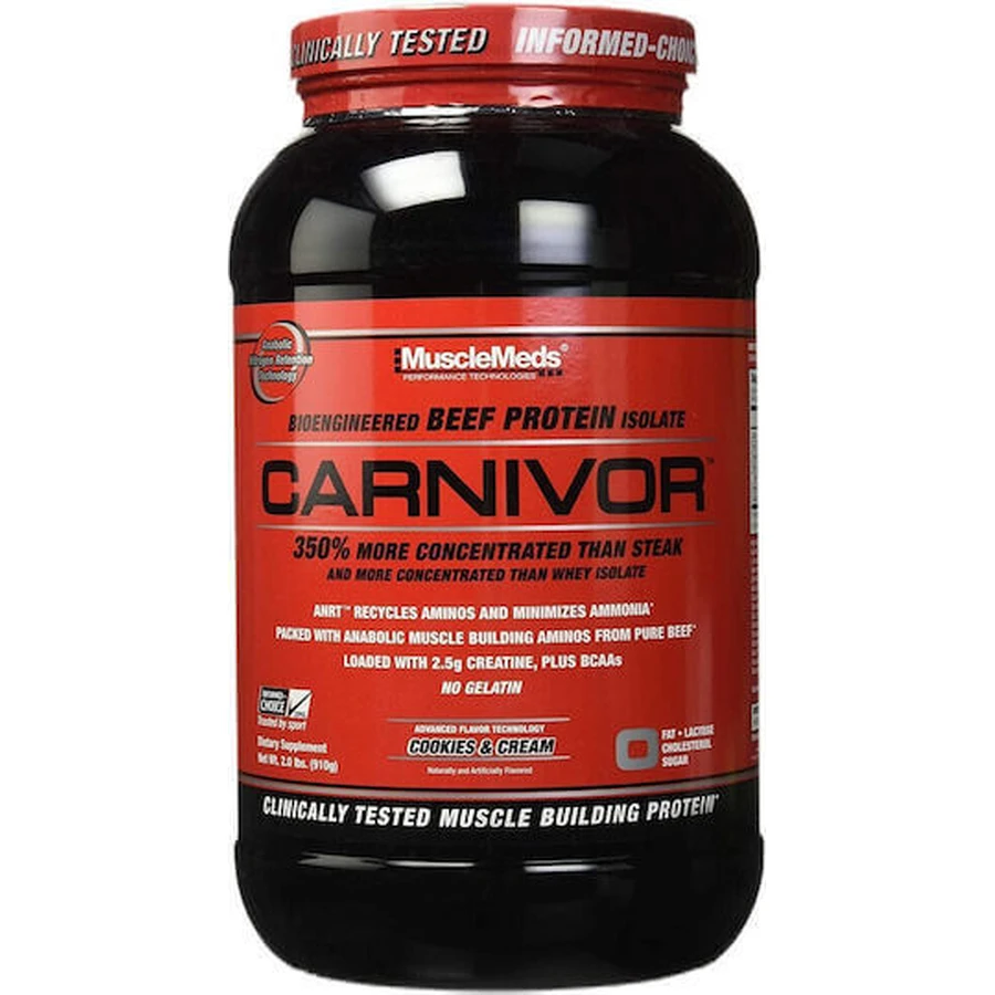 Muscle Meds Carnivor Безлактозний Carnivor Muscle Meds Carnivor Безлактозний зі смаком печива та вершків 908гр: ціни та характеристики