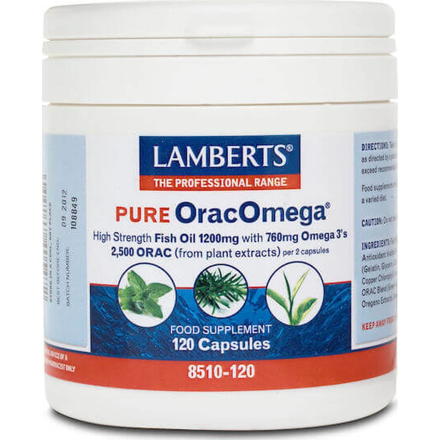 Lamberts Pure Orac Omega риб'ячий жир 120 капсул без смаку: ціни та характеристики