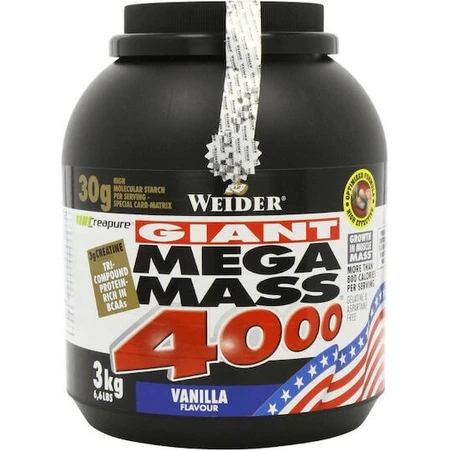 Weider Mega Mass 4000 Creapure зі смаком ванілі 3 кг: ціни та характеристики