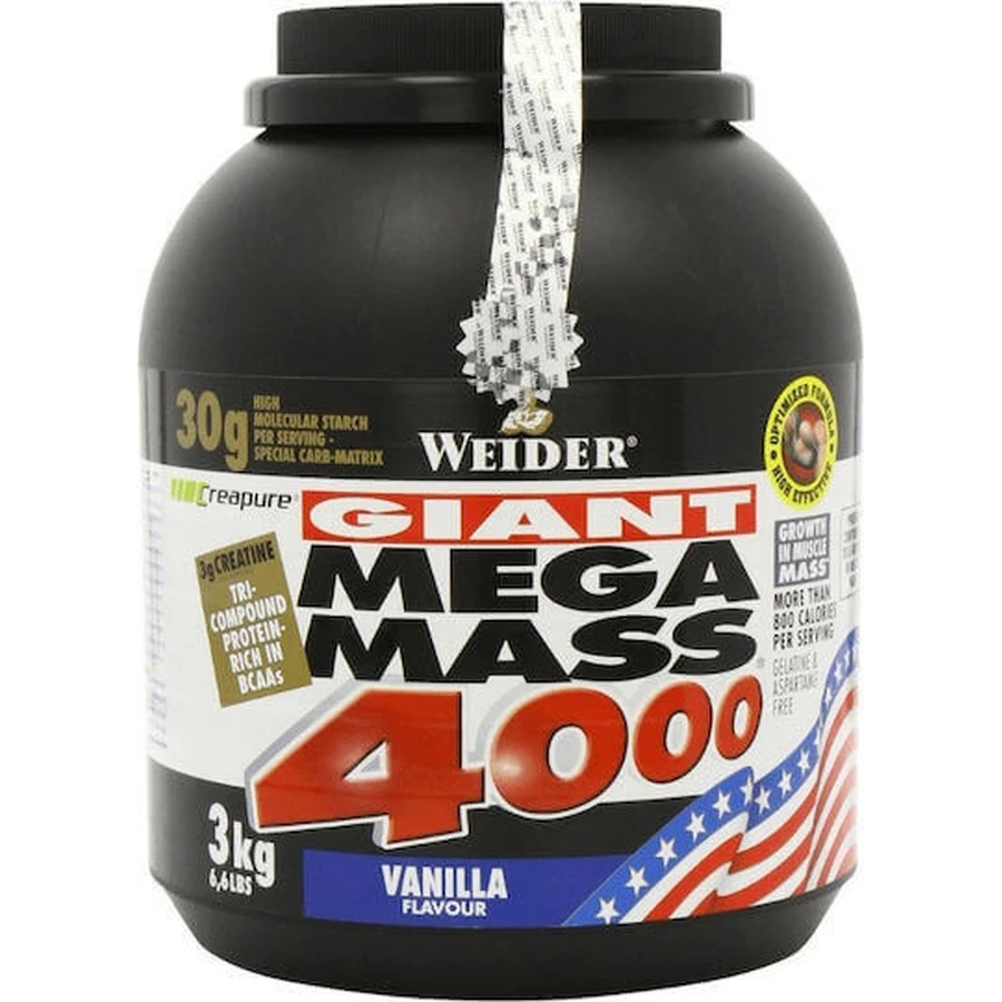 Weider Mega Mass 4000 Creapure зі смаком ванілі 3 кг: ціни та характеристики