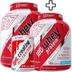 Immortal Nutrition 100% Whey Protein 100% Whey Protein 2x2kg Chocolate Coconut & Epic Micronised Creatine Monohydrate 500gr Flavour Free: цены и характеристики
