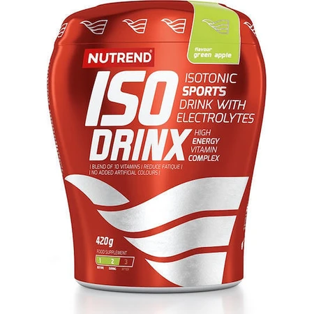 Nutrend IsoDrinx IsoDrinx Ізотонічний спортивний напій з електролітами Apple Green 420гр: ціни та характеристики