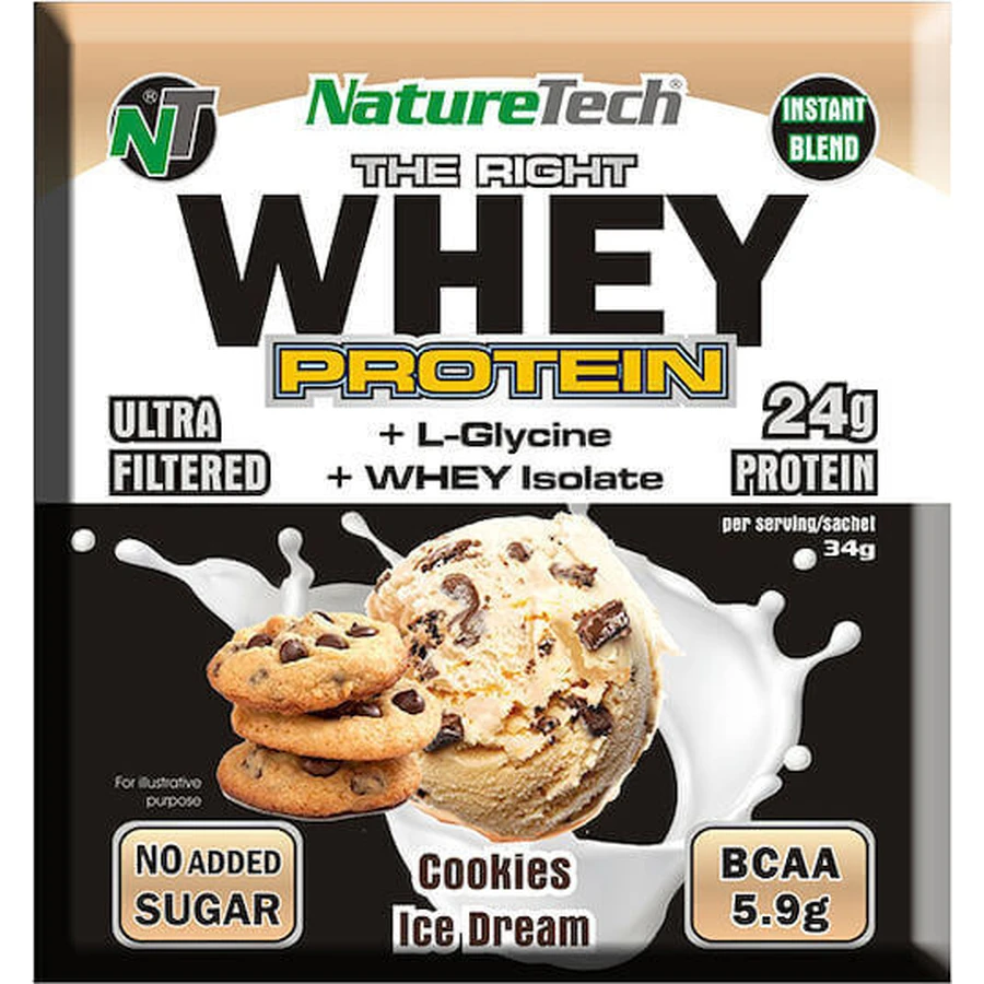 NatureTech Whey Protein Сывороточный протеин со вкусом сывороточного протеина Печенье-мороженое 34гр: цены и характеристики