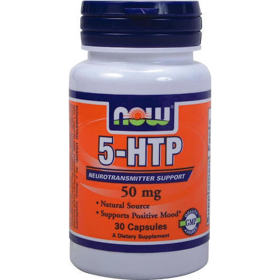 Now Foods 5-HTP 30 травяных капсул без ароматизатора: цены и характеристики