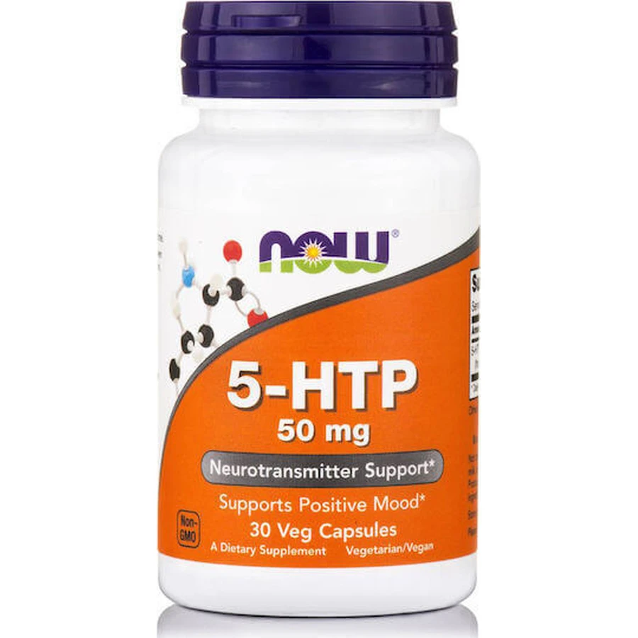 Now Foods 5-HTP 30 травяных капсул без ароматизатора: цены и характеристики