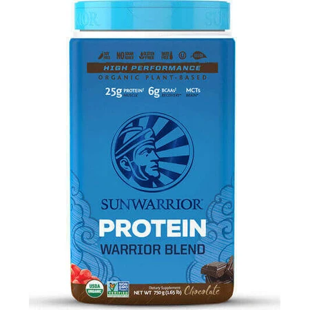 Sunwarrior Warrior Blend Organic без глютена и лактозы с шоколадным вкусом 750 гр.: цены и характеристики