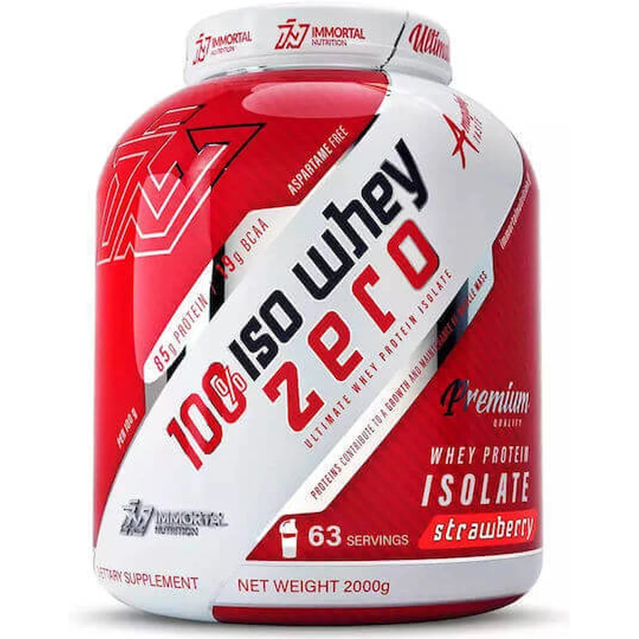 Immortal Nutrition 100% Iso Whey Zero Whey Protein Безлактозний сироватковий протеїн зі смаком полуниці 2 кг: ціни та характеристики