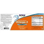Now Foods Молекулярно дистильований риб'ячий жир Омега 3 1000 мг 30 м'яких гелів без смаку: ціни та характеристики