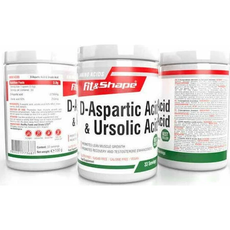 Fit & Shape D-аспарагінова кислота та урсолова кислота 100г без смаку: ціни та характеристики