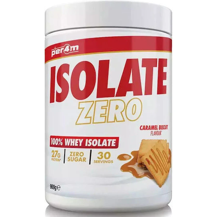 Per4m Isolate Zero Whey Protein зі смаком сироваткового білка Ізолят нульового сироваткового білка зі смаком карамельного печива 900гр: ціни та характеристики