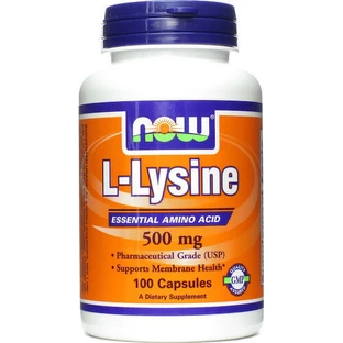 Now Foods L-Lysine 500 мг 100 травяных капсул