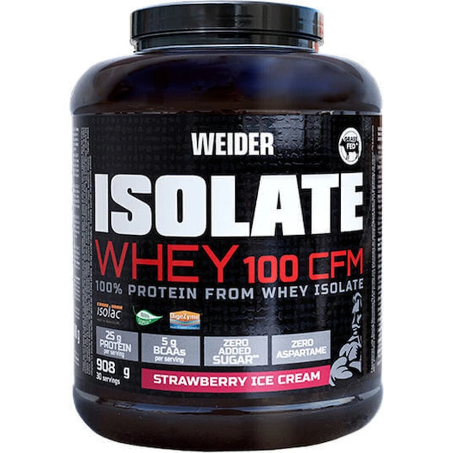 Weider Whey Isolate Сывороточный протеин 100 CFM со вкусом клубники 908гр: цены и характеристики