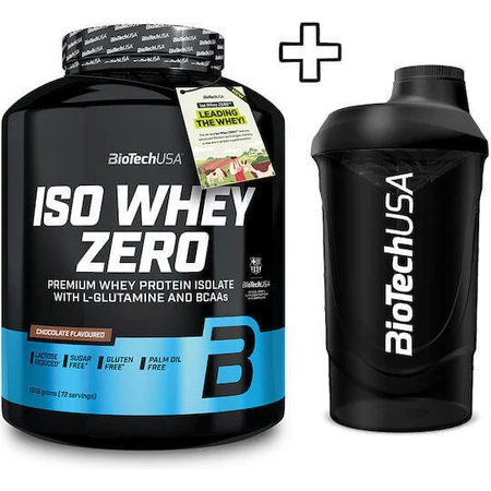 Biotech Usa Iso Whey Zero 1816g Black Biscuit та Biotech Usa Wave Shaker 600ml чорно-копчений в індивідуальній упаковці: ціни та характеристики