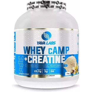 Yava Labs Whey Camp +креатин Сывороточный протеин с креатином и вкусом ванильного мороженого 2 кг